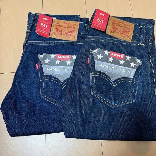 米国製 Levi's 511 スリム ホワイトオークコーンデニム リーバイス511ホワイトオークMade in USAリジッドデニムとワン
